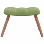 Sillón de relax con taburete de terciopelo verde claro en Sillones | Comprar online en Foru.es