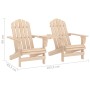 Sillas de jardín Adirondack con mesita madera maciza de abeto de , Sillas de jardín - Ref: Foro24-315892, Precio: 147,23 €, D...
