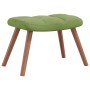 Sillón de relax con taburete de terciopelo verde claro en Sillones | Comprar online en Foru.es
