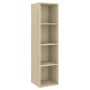Muebles de salón de pared 4 pzas madera ingeniería roble Sonoma de , Muebles TV - Ref: Foro24-3079892, Precio: 234,80 €, Desc...