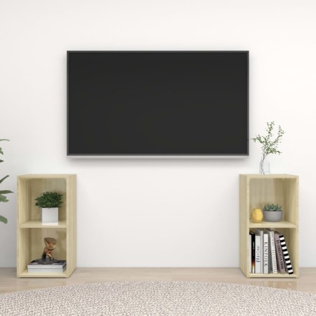 Muebles de salón de pared 2 pzas madera ingeniería roble Sonoma | Foro24.es | Tu tienda online para hogar, jardín y más Foro24.es