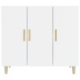 Aparador de madera de ingeniería blanco brillo 90x34x80 cm de , Aparadores - Ref: Foro24-812498, Precio: 112,49 €, Descuento:...