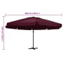 Sombrilla de jardín con palo de aluminio rojo burdeos 600 cm de , Sombrillas - Ref: Foro24-47374, Precio: 299,79 €, Descuento: %