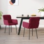 Sillas de comedor 2 unidades terciopelo rojo tinto | Foro24.es | Tu tienda online para hogar, jardín y más Foro24.es