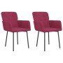 Sillas de comedor 2 unidades terciopelo rojo tinto | Foro24.es | Tu tienda online para hogar, jardín y más Foro24.es