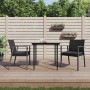 Sillas jardín cojines 2 uds ratán sintético negro 56,5x57x83 cm de , Sillas de jardín - Ref: Foro24-364096, Precio: 150,54 €,...