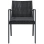 Sillas jardín cojines 2 uds ratán sintético negro 56,5x57x83 cm de , Sillas de jardín - Ref: Foro24-364096, Precio: 150,54 €,...