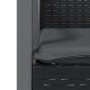 Sillas jardín cojines 2 uds ratán sintético negro 56,5x57x83 cm de , Sillas de jardín - Ref: Foro24-364096, Precio: 150,54 €,...