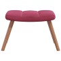 Sillón de relax con taburete terciopelo rojo tinto en Sillones | Comprar online en Foru.es