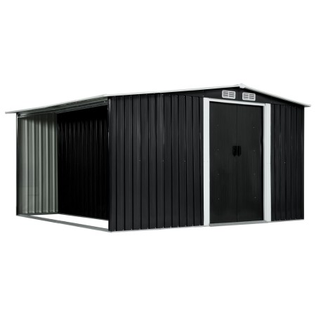 Cobertizo jardín puertas correderas acero gris 329,5x312x178 cm | Foro24.es | Tu tienda online para hogar, jardín y más Foro24.es