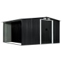 Cobertizo jardín puertas correderas acero gris 329,5x312x178 cm | Foro24.es | Tu tienda online para hogar, jardín y más Foro24.es
