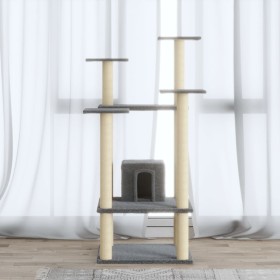 Rascador para gatos con postes de sisal gris claro 110 cm de vidaXL, Mobiliario para gatos - Ref: Foro24-171480, Precio: 55,3...