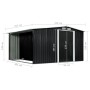 Cobertizo jardín puertas correderas acero gris 329,5x312x178 cm | Foro24.es | Tu tienda online para hogar, jardín y más Foro24.es