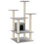 Rascador para gatos con postes de sisal gris claro 110 cm de vidaXL, Mobiliario para gatos - Ref: Foro24-171480, Precio: 55,3...