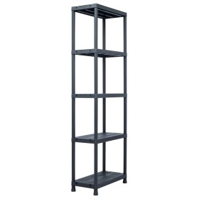 Estantería de plástico 125 kg 60x30x180 cm negro de , Estanterías industriales - Ref: Foro24-45674, Precio: 55,32 €, Descuent...