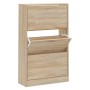 Mueble zapatero madera contrachapada roble Sonoma 63x24x103 cm de , Zapateros y organizadores de calzado - Ref: Foro24-342551...