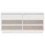 Mueble zapatero de madera maciza de pino blanco 110x34x52 cm de , Zapateros y organizadores de calzado - Ref: Foro24-814445, ...