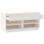 Mueble zapatero de madera maciza de pino blanco 110x34x52 cm de , Zapateros y organizadores de calzado - Ref: Foro24-814445, ...