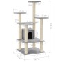 Rascador para gatos con postes de sisal gris claro 110 cm de vidaXL, Mobiliario para gatos - Ref: Foro24-171480, Precio: 55,3...