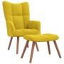 Sillón de relax con taburete terciopelo amarillo mostaza en Sillones | Comprar online en Foru.es