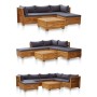Sofá seccional esquina 1 pza con cojines madera maciza acacia | Foro24.es | Tu tienda online para hogar, jardín y más Foro24.es