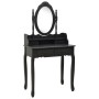 Juego de tocador y taburete madera paulownia negro 75x69x140 cm de , Tocadores para dormitorios - Ref: Foro24-289316, Precio:...