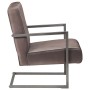 Sillón voladizo cuero auténtico marrón envejecido | Foro24.es | Tu tienda online para hogar, jardín y más Foro24.es