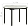 Mesa de centro mármol macizo auténtico blanco y negro Ø50 cm de , Mesas de centro - Ref: Foro24-286411, Precio: 95,30 €, Desc...