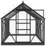 Invernadero de vidrio gris antracita aluminio 155x298x191 cm de , Invernaderos - Ref: Foro24-3082335, Precio: 765,76 €, Descu...