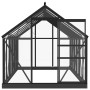 Invernadero de vidrio gris antracita aluminio 155x298x191 cm de , Invernaderos - Ref: Foro24-3082335, Precio: 765,76 €, Descu...