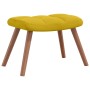 Sillón de relax con taburete terciopelo amarillo mostaza en Sillones | Comprar online en Foru.es