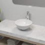 Lavabo de baño con grifo mezclador cerámica redondo blanco de , Lavabos - Ref: Foro24-275494, Precio: 88,74 €, Descuento: %