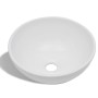 Lavabo de baño con grifo mezclador cerámica redondo blanco de , Lavabos - Ref: Foro24-275494, Precio: 88,74 €, Descuento: %