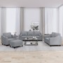 Juego de sofás con cojines 4 piezas tela gris claro de , Sofás - Ref: Foro24-3201794, Precio: 678,17 €, Descuento: %