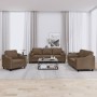 Juego de sofás con cojines 3 piezas tela marrón de , Sofás - Ref: Foro24-3201789, Precio: 694,00 €, Descuento: %