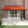 Toldo retráctil aluminio y tela naranja y marrón 4,5x3 m de , Toldos - Ref: Foro24-3154569, Precio: 599,86 €, Descuento: -5%%