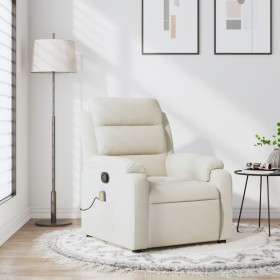 Sillón de masaje reclinable de terciopelo crema de , Sillones - Ref: Foro24-373520, Precio: 265,22 €, Descuento: %