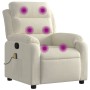 Sillón de masaje reclinable de terciopelo crema de , Sillones - Ref: Foro24-373520, Precio: 265,22 €, Descuento: %