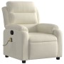 Sillón de masaje reclinable de terciopelo crema de , Sillones - Ref: Foro24-373520, Precio: 265,22 €, Descuento: %