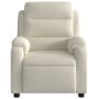 Sillón de masaje reclinable de terciopelo crema de , Sillones - Ref: Foro24-373520, Precio: 265,22 €, Descuento: %