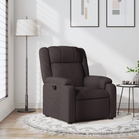 Sillón reclinable de tela marrón oscuro de , Sillones - Ref: Foro24-373541, Precio: 224,94 €, Descuento: -5%%