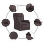 Sillón reclinable de tela marrón oscuro de , Sillones - Ref: Foro24-373541, Precio: 224,94 €, Descuento: -5%%