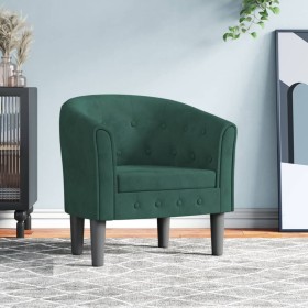 Sillón de terciopelo verde oscuro de , Sillones - Ref: Foro24-356472, Precio: 163,08 €, Descuento: -5%%