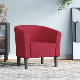 Sillón de terciopelo rojo tinto de , Sillones - Ref: Foro24-356447, Precio: 188,81 €, Descuento: %