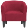 Sillón de terciopelo rojo tinto de , Sillones - Ref: Foro24-356447, Precio: 188,81 €, Descuento: %