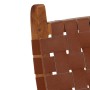 Silla de relax plegable cuero auténtico marrón de , Taburetes y sillas plegables - Ref: Foro24-356376, Precio: 172,38 €, Desc...