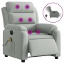 Sillón reclinable de masaje eléctrico terciopelo gris claro de , Sillones - Ref: Foro24-3205081, Precio: 292,14 €, Descuento: %