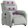 Sillón reclinable de masaje eléctrico terciopelo gris claro de , Sillones - Ref: Foro24-3205081, Precio: 292,14 €, Descuento: %