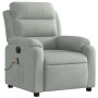 Sillón reclinable de masaje eléctrico terciopelo gris claro de , Sillones - Ref: Foro24-3205081, Precio: 292,14 €, Descuento: %