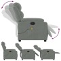 Sillón reclinable de masaje eléctrico terciopelo gris claro de , Sillones - Ref: Foro24-3205081, Precio: 292,14 €, Descuento: %